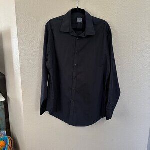 Arrow Slim Fit Black Long Sleeve Dress Shirt  Size‎ 17-17.5 34-35 X Large